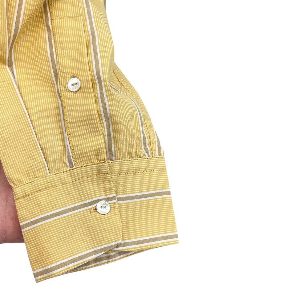 Nili Lotan Kristen Striped‎ Cotton Poplin Shirt Button Down Yellow Size Large - Picture 8 of 12